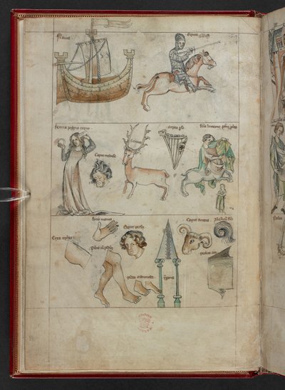 Georgius Fendulus，Liber astrologiae，Sloane MS 3983，f.4v（牛皮纸）。 作者 法语学校