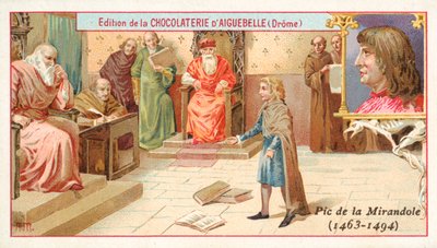 Giovanni Pico della Mirandola, Italian philosopher, as a child (chromolitho) 作者 法语学校