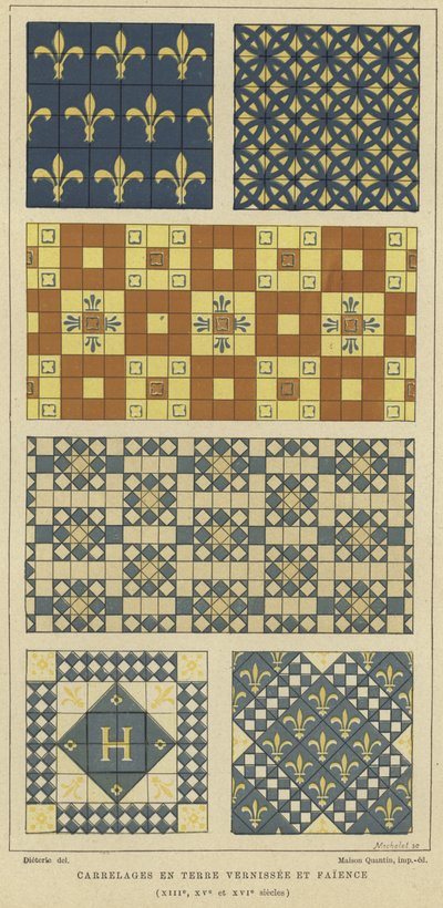 13,15和16世纪的釉面餐具和彩陶瓷砖 作者 法语学校
