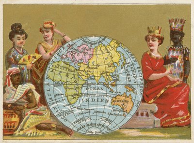 Globe  -  19世纪法国贸易卡 作者 法语学校