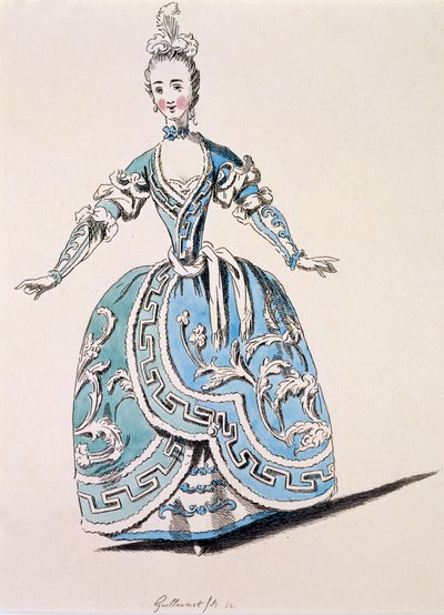 Scanderbeg合唱团希腊服装，A.Guillaumot fils传真，1763年（手工彩色雕刻） 作者 法语学校