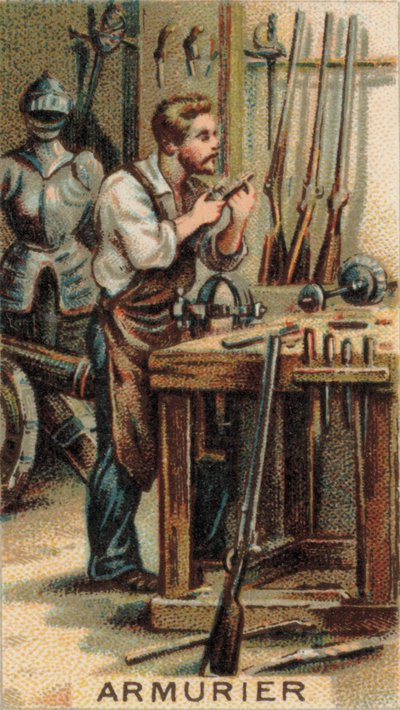 在车间工作的枪炮师（chromolitho） 作者 法语学校