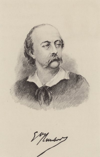 Gustave Flaubert, French novelist (engraving) 作者 法语学校