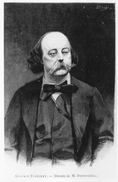 Gustave Flaubert，由M. Desmoulins绘制，由Henri Dochy（19世纪）雕刻 作者 法语学校
