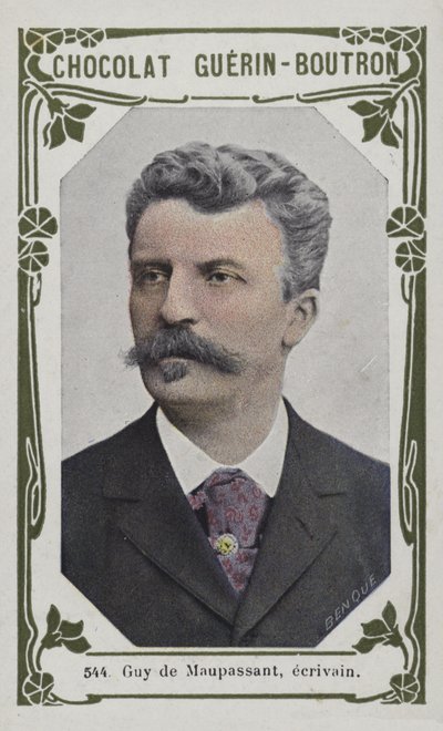 Guy de Maupassant，作家（彩色照片） 作者 法语学校