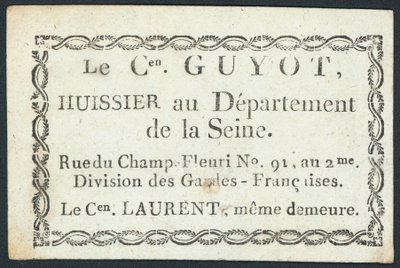 Guyot，法警，交易卡 作者 法语学校