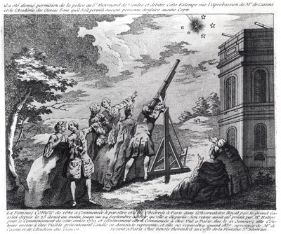 哈里斯彗星于1759年由卡西尼三世（1714-84）观察 作者 法语学校