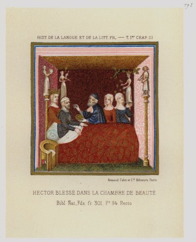 Hector Blesse Dans La Chambre De Beaute (color litho) 作者 法语学校