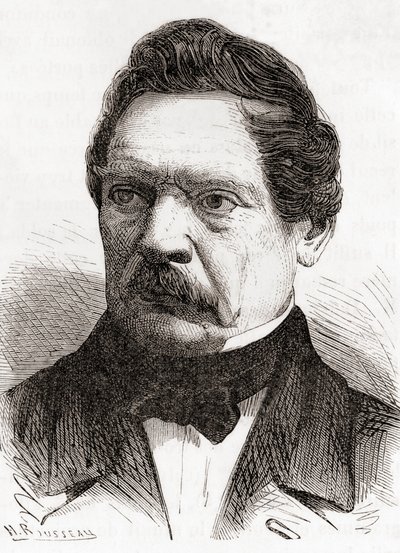 Henri-Gustave Delvigne，来自 Les Merveilles de la Science，约 1870 年出版（版画） 作者 法语学校