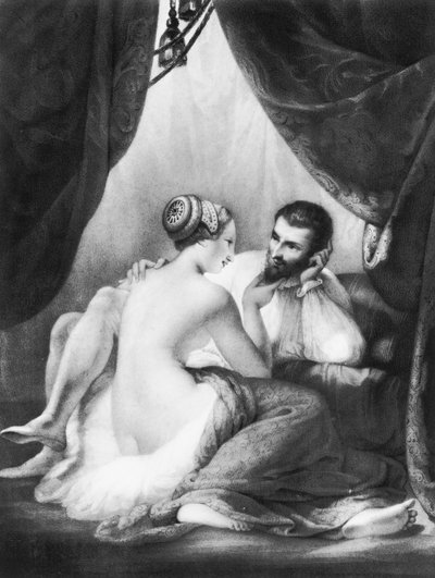Henri IV（1553-1610），法国国王和他的女主人Gabrielle d&39;Estrees 作者 法语学校