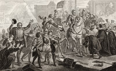 Henri IV（1553-1610）于1594年从Colart的“Histoire de France”进入巴黎，出版于1840年 作者 法语学校