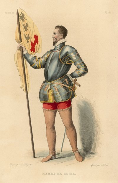 Henri de Guise (coloured engraving) 作者 法语学校