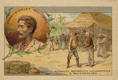 亨利·斯坦利（1841-1904）于1871年11月3日在非洲寻找大卫·利文斯通（1813-1873） 作者 法语学校
