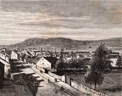 Hericourt--索内-卢瓦尔省--V.A. Malt-Brown的 "La France illustree: geography, history, statistical administration "中的雕刻作品。1884 作者 法语学校