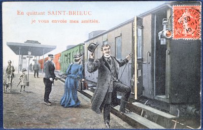 来自Saint-Brieuc的节日明信片，c.1910（照片后） 作者 法语学校