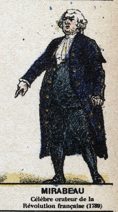 Honore Gabriel (Honore-Gabriel) Riqueti, Count of Mirabeau (1749-1791), French politician. In “” Galeriede Kings and Queens of France and illustrious characters from 1643 to 1895”” Image of epinal. 作者 法语学校
