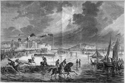 骑马：圣马洛（Saint-Malo）、伊尔（Ille）和维兰（Vilaine）海滩上的西方大型德比（35）。 作者 法语学校