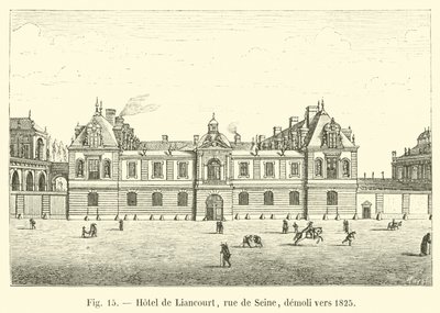 Hotel de Liancourt，rue de Seine，于1825年左右拆除 作者 法语学校