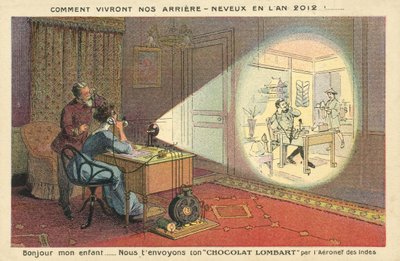 How People Will Live In 2012 (colour litho) 作者 法语学校