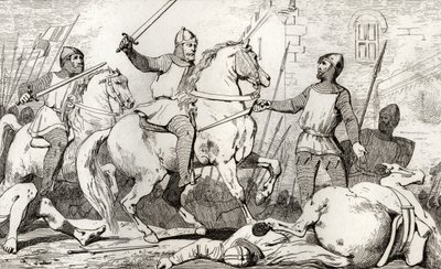 Hugh Capet（941-96）从Colart的“Histoire de France”中捕获了Lorraine的Charles，发表于1840年 作者 法语学校