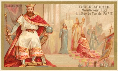 Hugh Capet, King of the Franks (chromolitho) 作者 法语学校