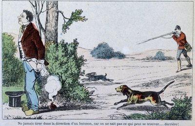 狩猎事故--埃皮纳尔的图像。"狩猎"，未注明，约1900年 作者 法语学校