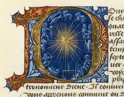 Illuminated initial capital letter D, from Treaty of Medicine Aldebrande of Florence 作者 法语学校