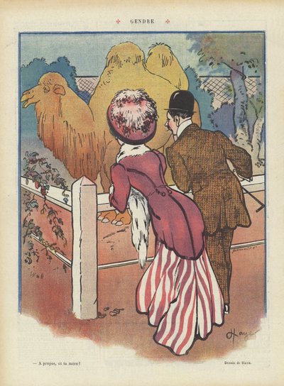 Illustration for Le Rire (colour litho) 作者 法语学校