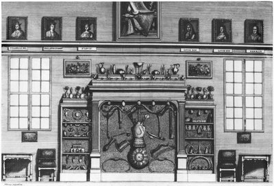 来自图书馆内阁的Sainte-Genevieve的插图由牧师Pere Claude Du Molinet（1620-87）1692 作者 法语学校