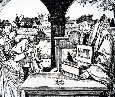 汉斯·克里斯蒂安·安徒生（Hans Christian Andersen）的“公主与荆棘”中的插图 作者 法语学校