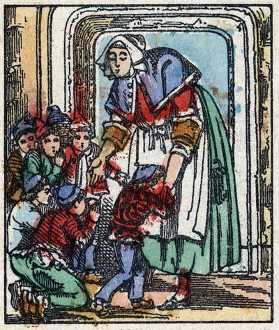 Illustration of the “” Le petit poucet “” tale by Charles Perrault. Wood engraving of Imaging Pellerin - Epinal, sd. Late 19th century. 作者 法语学校