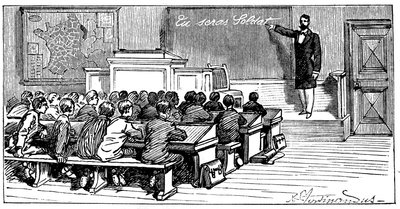 这本书的插图由埃米尔·拉维斯（Emile Lavisse）的《 Tu sera soldat》，阿曼·科林（Armand Colin），1899年 作者 法语学校