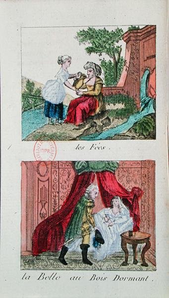 查尔斯-佩罗（1628-1703）的童话故事《仙女》和《睡美人》的插图 作者 法语学校