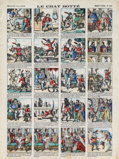 Epinal de la Maison Pellerin的图片--约1913年--查尔斯-佩罗的故事 "猫咪的面包 "的插图。 作者 法语学校