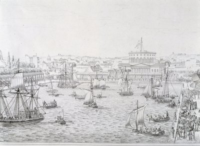 维莱特盆地落成典礼，巴黎，1821 年 5 月。 作者 法语学校