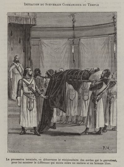 Initiation of a Commander of the Temple (engraving) 作者 法语学校