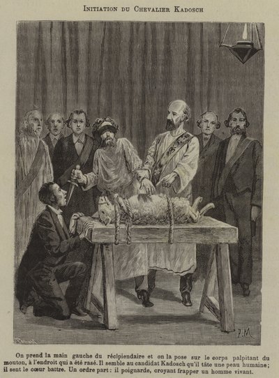 Initiation of a Knight Kadosch (engraving) 作者 法语学校