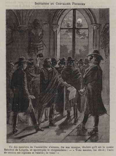 Initiation of a Prussian Knight (engraving) 作者 法语学校