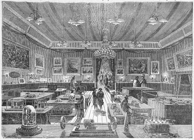 1881年电力展览会期间，巴黎工业宫内，约1885年出版（雕刻）。 作者 法语学校