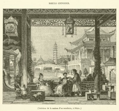 北京鸳鸯楼内景（雕刻） 作者 法语学校