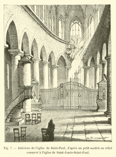 在圣保罗教堂内，dapres在Saint-Louis-Saint-Paul教堂保存了一个小型浮雕 作者 French School