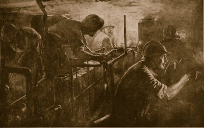 属于法国攻击炮兵的坦克的内部，1914-18 作者 法语学校