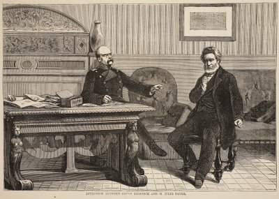 1870年9月，俾斯麦伯爵与M. Jules Favre的访谈，卡塞尔斯法国与德国战争史，1870-1871 作者 法语学校
