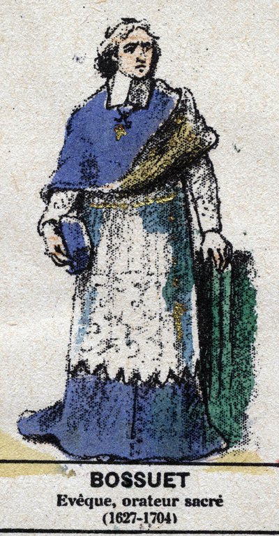 Jacques-Benigne (Jacques Benigne) Bossuet (1627-1704), French writer and prelat, eveque de Meaux.In “” Galeriede Rois et Reines de France et de characters illustrious from 1643 to 1895”” Image of epinal. 作者 法语学校