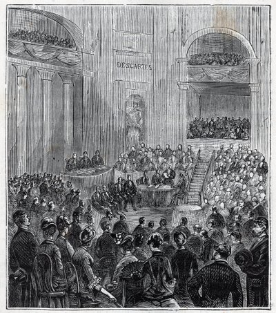 Jacques Babinet (1794 - 1872), French physicist and astronomer at the solemn meeting of the five Academies in 1840 - Engraving in “Sciences brought to the reach of all - physics and chemistry” by Alexis Clerc - End of 19th century. Private collection. 作者 法语学校