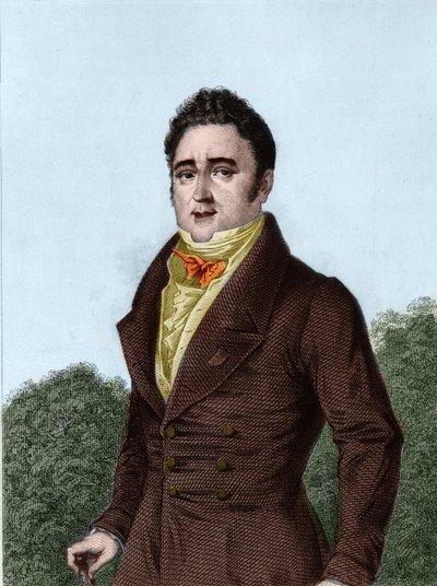 雅克-拉菲特（1767-1844），法国银行家和政治家--《路易-菲利普政治生活史》中的雕版画 作者 法语学校