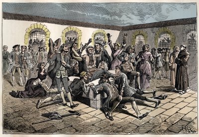 Jansenist convulsionary（或Saint Medard）（惊厥的作品）在18世纪。"病人和体弱者到saint-medard公墓（执事Francois Paris的墓在那里）接受神奇的gueris"（Convulsionnaire practices - Con 作者 法语学校