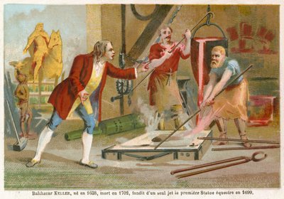Jean-Balthazar Keller于1699年铸造了第一座骑马雕像。 作者 法语学校
