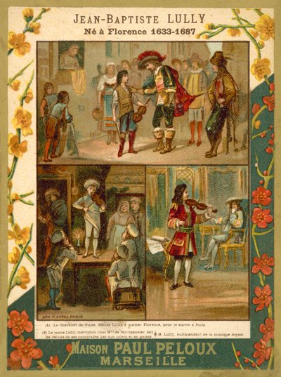 Jean-Baptiste Lully, French musician and composer (chromolitho) 作者 法语学校