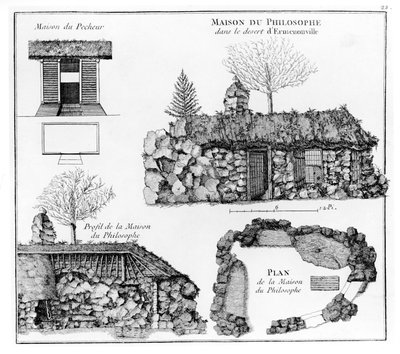 Ermenonville的Jean-Jacques Rousseaus Hermitage（另见430491） 作者 法语学校